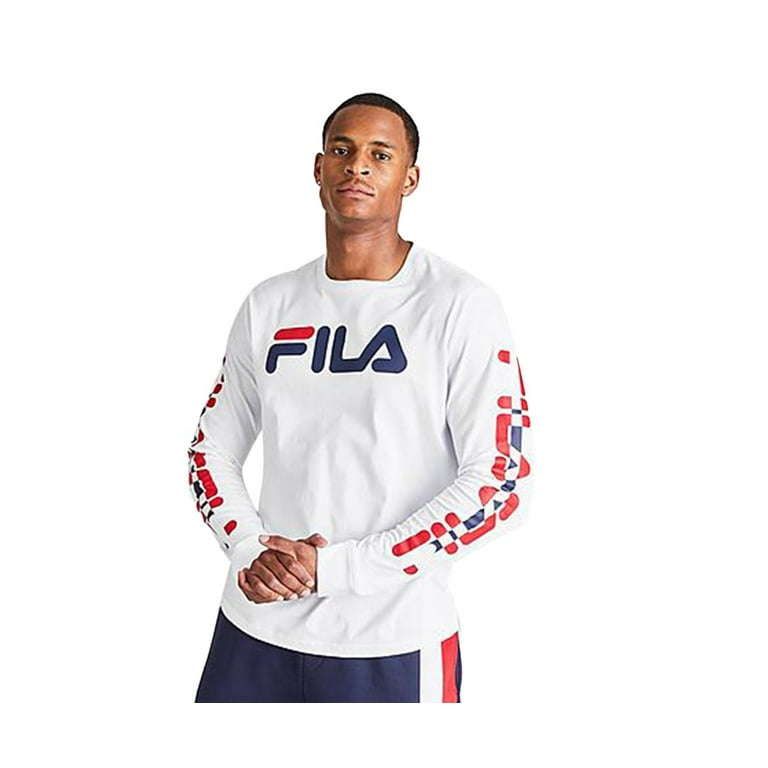 Red fila long sleeve shirt cheap