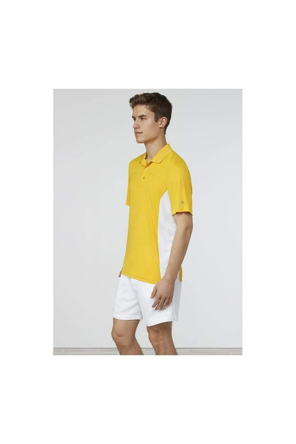 Men's Core Polo Shirt, Team Gold, White, XL