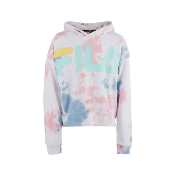 Fila Cropped Tie Dye Hoodie Girls Active Hoodies Size M, Color: Tie Dye