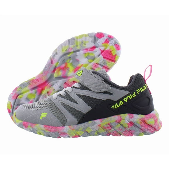 Fila Cryptonic 7 Strap Mashup Girls Shoes Size 10.5, Color: Grey/Multi