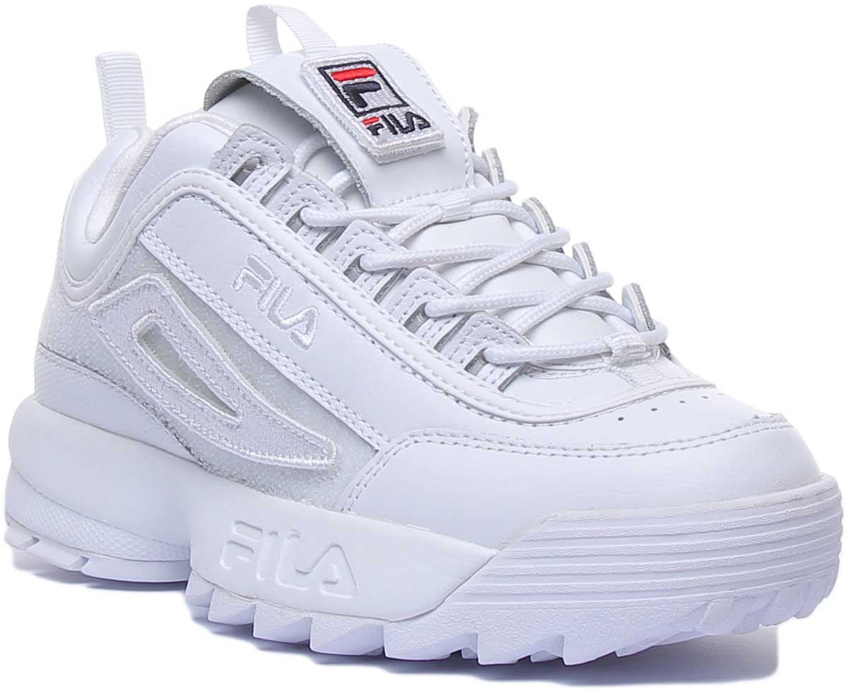 nok fax skøjte Fila Disruptor 2 Patches Women's Low Top Chunky Sole Casual Sneakers In  White Size 7 - Walmart.com