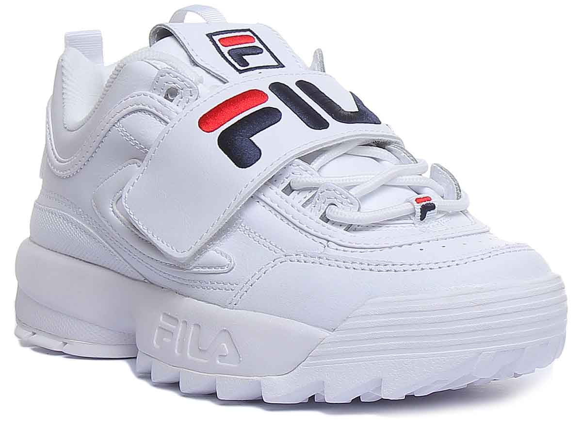 Fila Disruptor 2 Women's Chunky Sole Sneakers In White With Front Strap  Size 6.5
