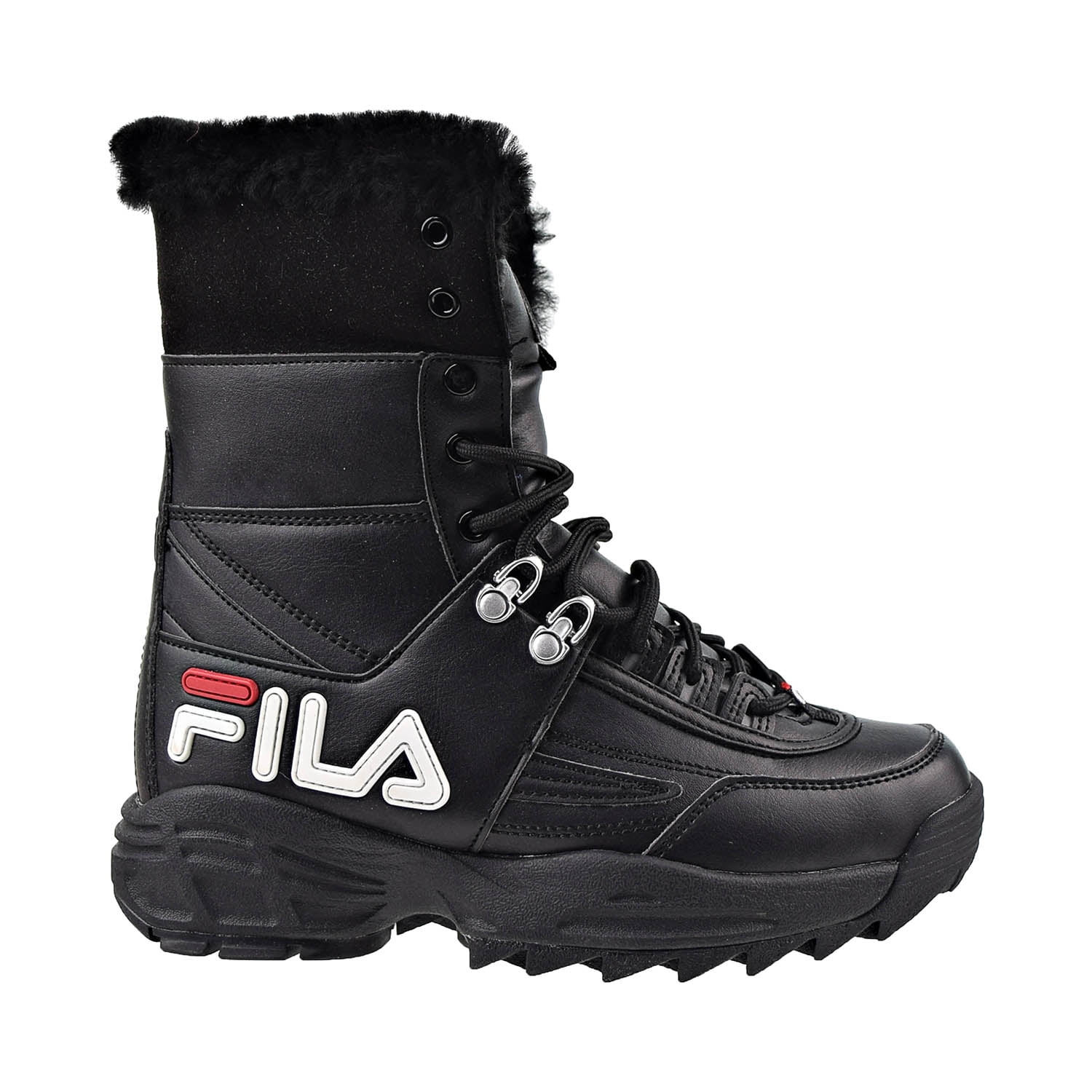 Fila Disruptor Shearling Top Women s Boots Black White Red in Nepal at NPR 27434 Rating 5