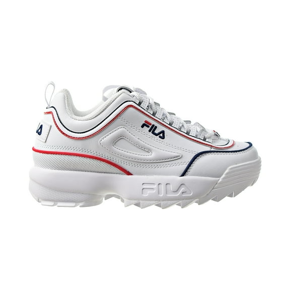 Fila Disruptor II Contrast Piping Big Kids' Shoes White-Navy-Red 3fm01008-125