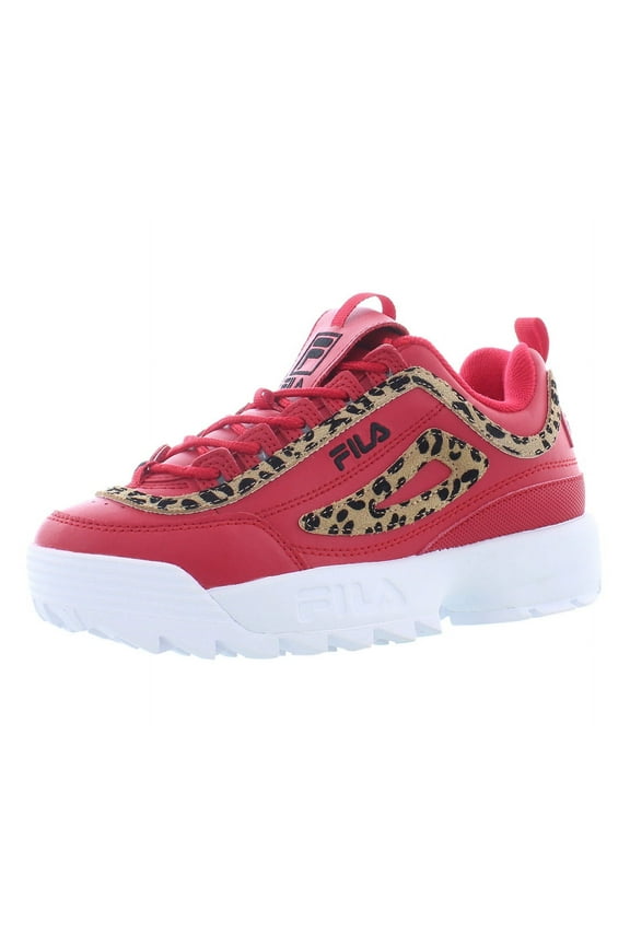 Disruptor II Leopard Womens Shoes Size 6.5, Color: Red/Black/White