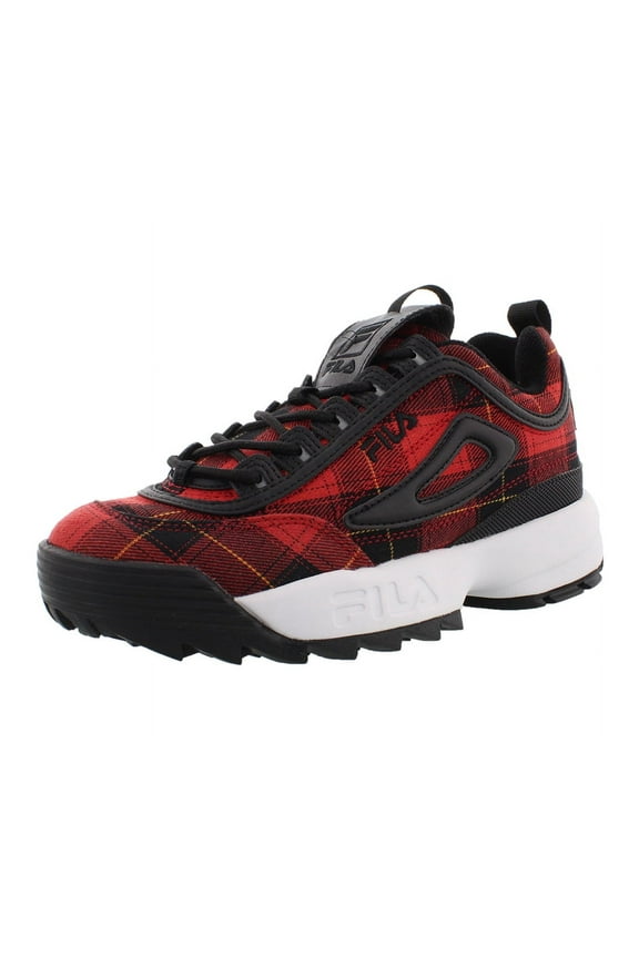 Disruptor II Plaid Womens Shoes Size 7.5, Color: Black/Red/White