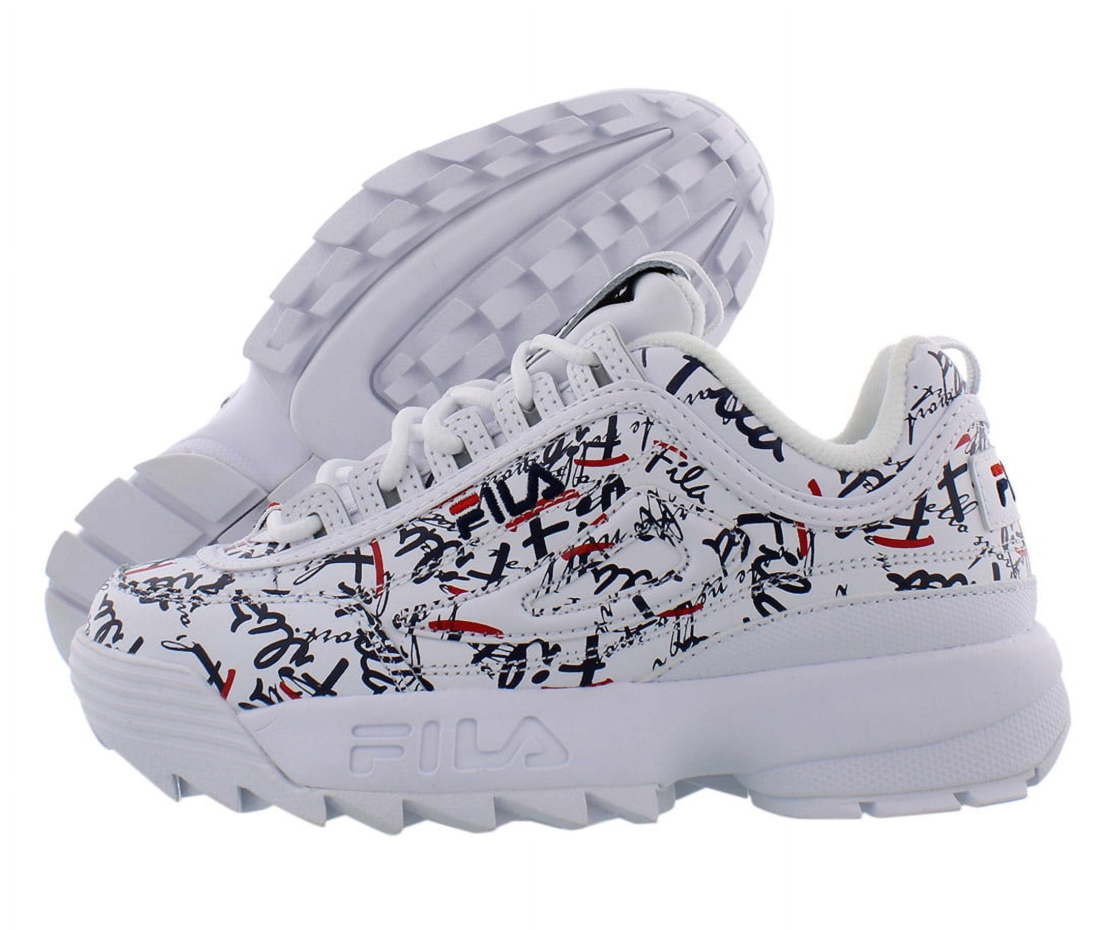 Fila Disruptor Ii Graffiti Womens Shoes Size 8, Color: White/Navy/Red ...