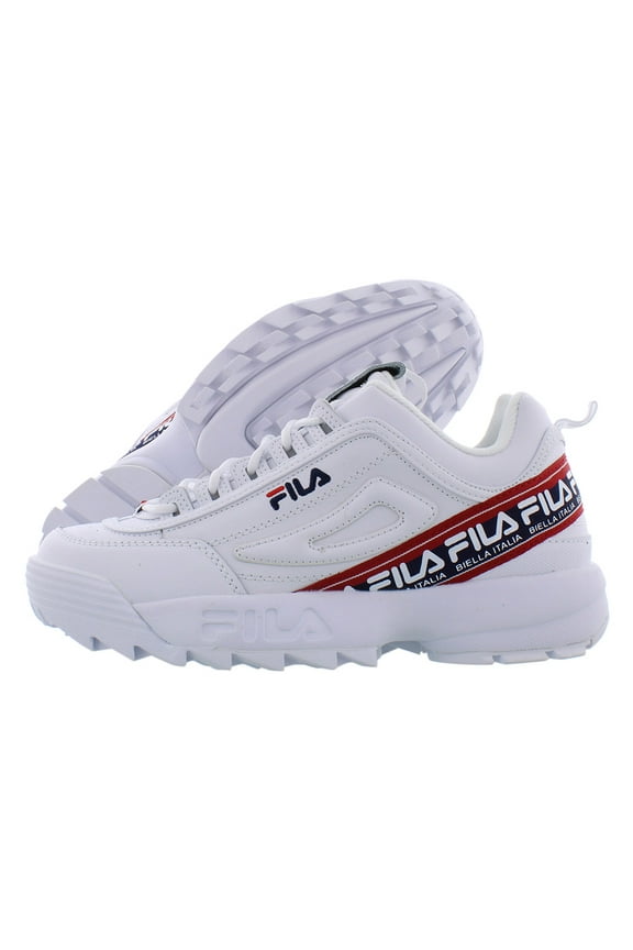 Disruptor Ii Logo Tape Mens Shoes Size 10.5, Color: White/Navy/Red