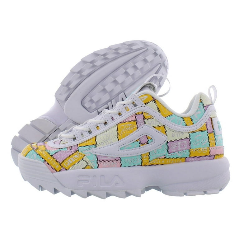 Fila Disruptor Ii Patchwork Girls Shoes Size 4 Color Pink Yellow