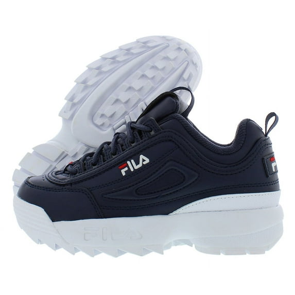 Fila Disruptor Ii Premium Boys Shoes Size 11, Color: Navy/White