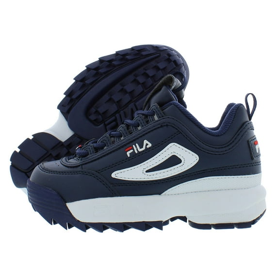 Fila Disruptor Ii Premium Boys Shoes Size 12, Color: Navy/White