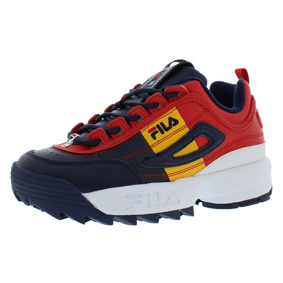 Fila Disruptor Ii Premium Boys Shoes Size 6, Color: Navy/Yellow/Red