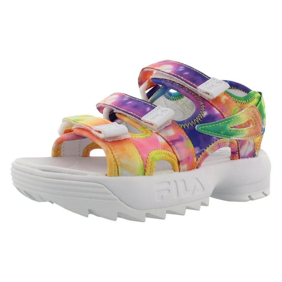 Fila Disruptor Tie Dye Boys Shoes Size 4, Color: Multi