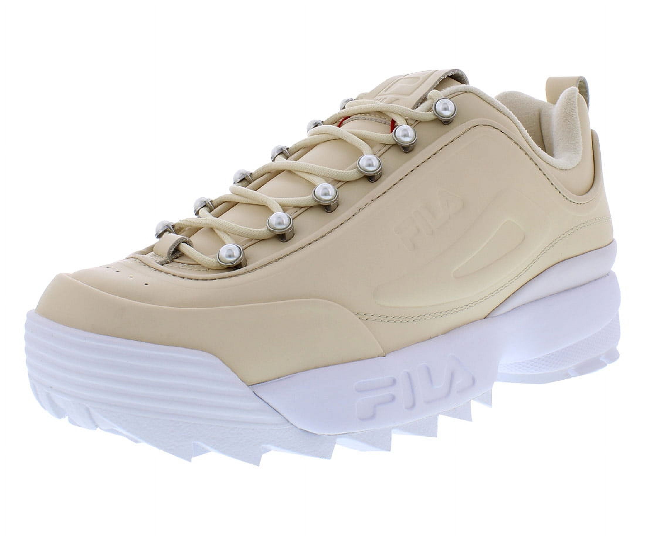 Color Beige Tenis Fila D Fila Women's Disruptor II Premium White