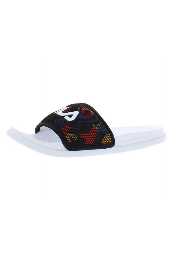 Drifter Lux 90s Slide Womens Shoes Size 12, Color: White/Gold/Red