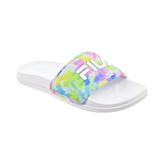 Fila Drifter Lux Tie Dye Women's Slide Sandals White-Light Green 5sm01539-142