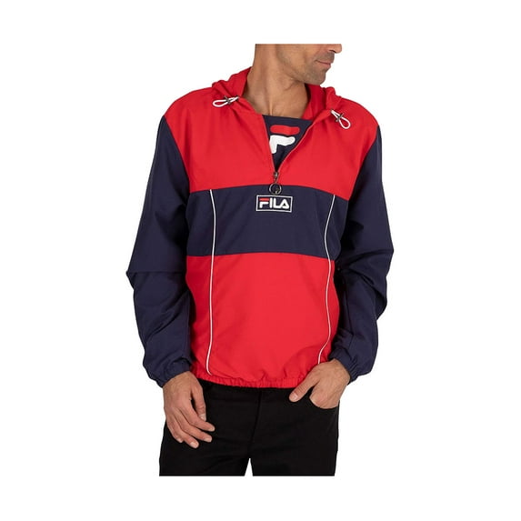 Fila Europa 1/2 Zip Windjacket Mens Jackets Size S, Color: Red
