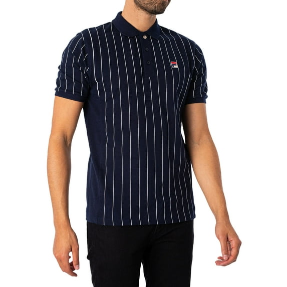 Fila Evo Yarn Dye Pin Stripe Polo Shirt, Blue