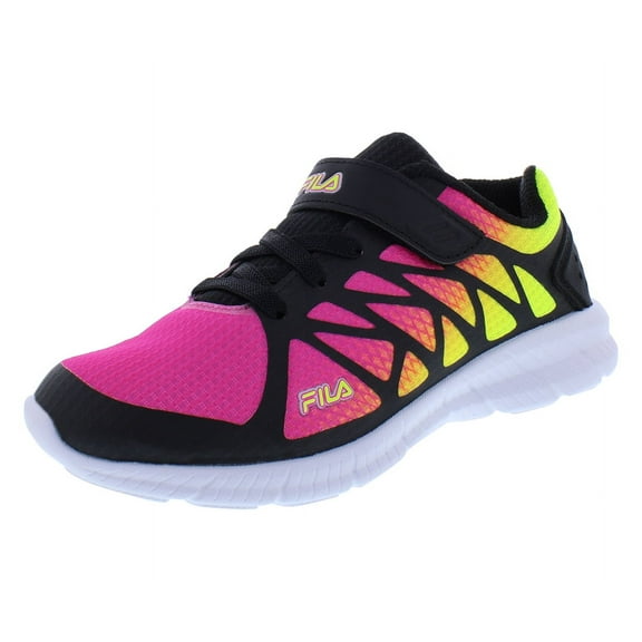 Fila Fantom 6 Strap PS Girls Shoes Size 4.5, Color: Pink/Yellow