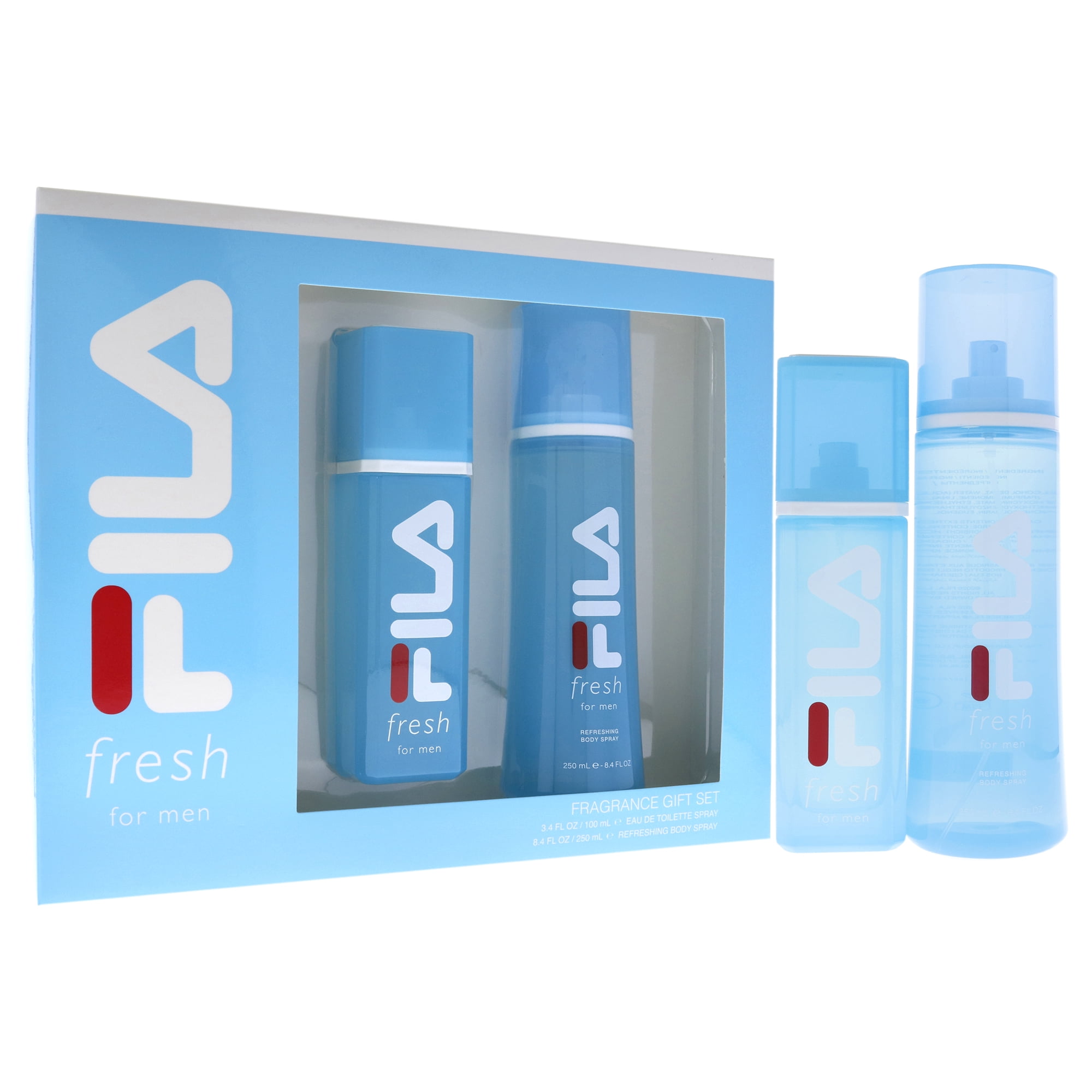 Fila Fresh by Fila for Men 2 Pc Gift Set 3.4 oz EDT Spray 8.4 oz Body Spray