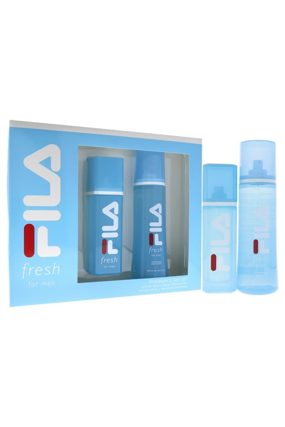 Fresh by Fila for Men - 2 Pc Gift Set 3.4 oz EDT Spray, 8.4 oz Body Spray