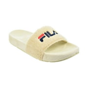 Fila Fuzzy Drifter Womens Slide Sandals Cream-Navy-Red 5sm01537-922