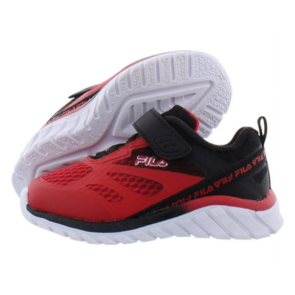 Fila Galaxia 3 Strap Baby Boys Shoes Size 8.5, Color: Red/Black