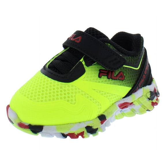 Fila Galaxia 4 Strap Mashup Infant/Toddler Shoes Size 7, Color: Neon Green/Black