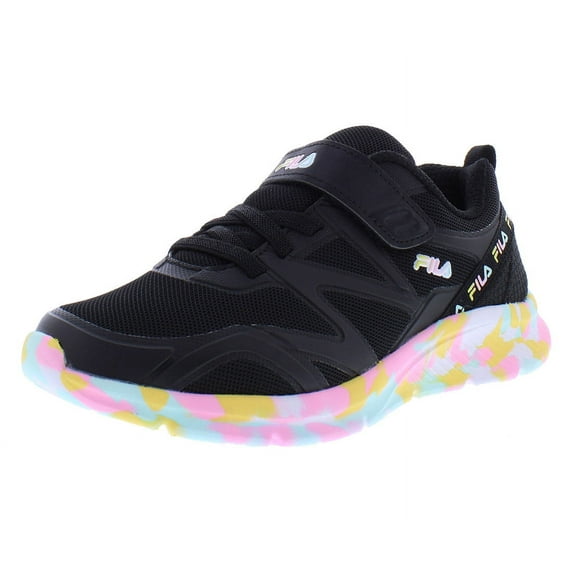 Fila Galaxia 5 Strap Mashup Girls Shoes Size 1.5, Color: Black/Pink/Blue