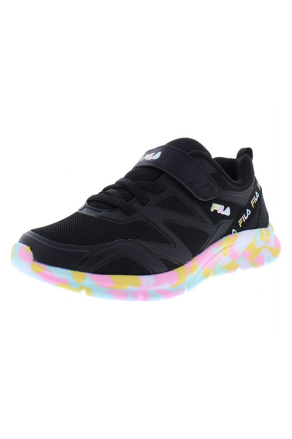 Galaxia 5 Strap Mashup Girls Shoes Size 11.5, Color: Black/Pink/Blue