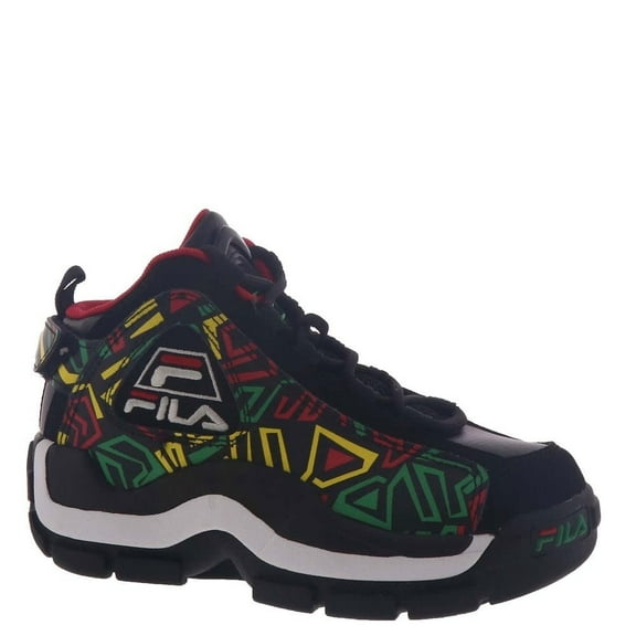 Fila Grant Hill 2 Boys Shoes Black Jelly Bean Lemon Tonic Little Kid High Top