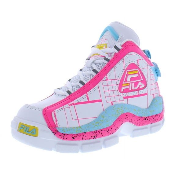 Fila Grant Hill 2 Girls Shoes Size 1.5, Color: White/Pink/Blue