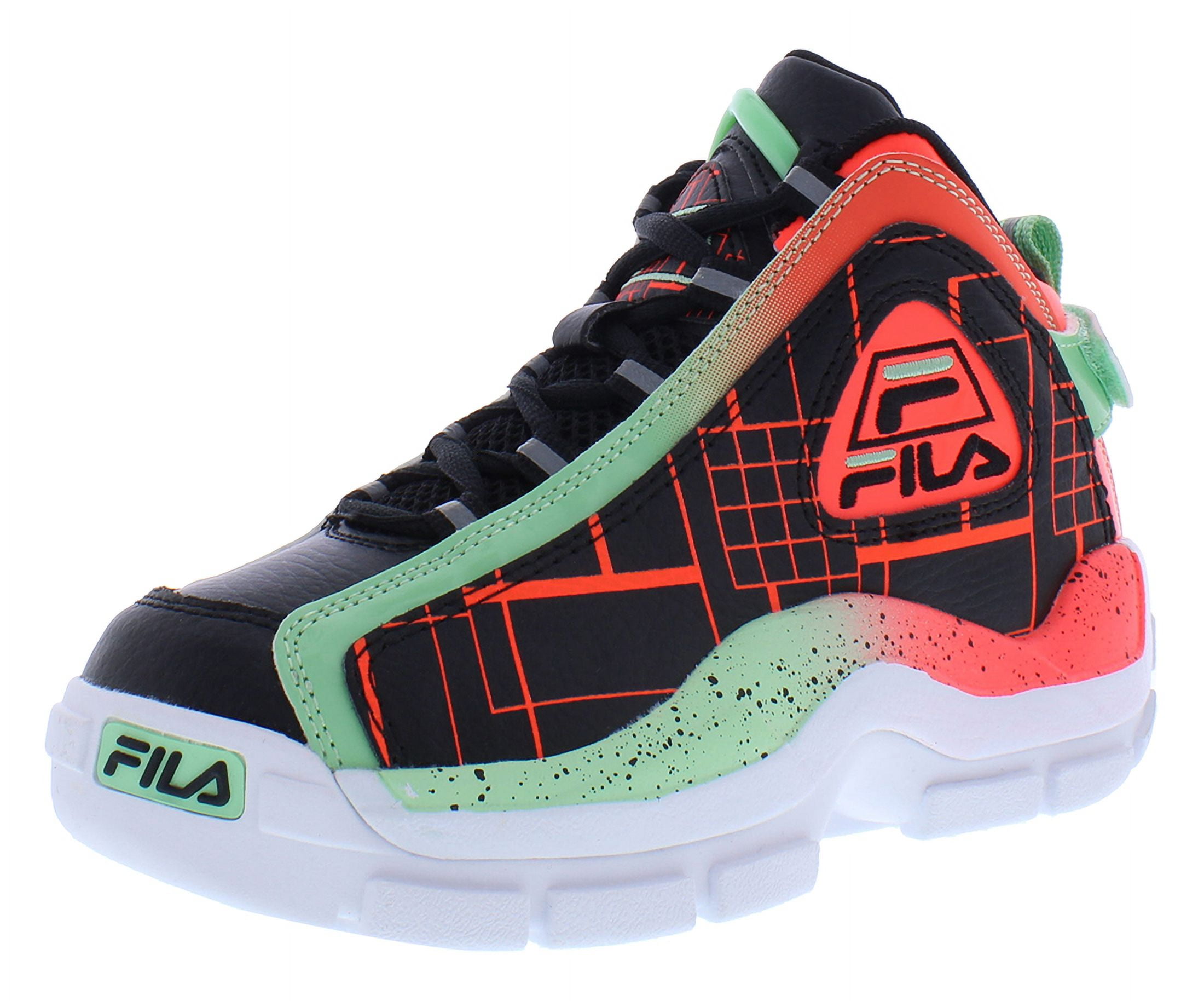 Fila Grant Hill 2 Girls Shoes Size 11, Color: Black/Green/Red