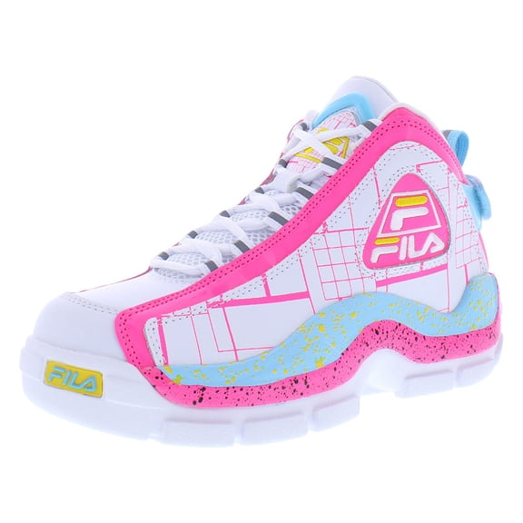 Fila Grant Hill 2 Girls Shoes Size 3.5, Color: White/Pink/Blue