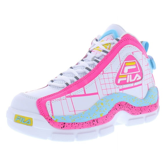 Fila Grant Hill 2 Girls Shoes Size 7, Color: White/Pink/Blue