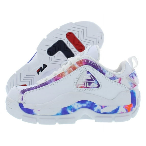 Fila Grant Hill 2 Low Tie Dye Girls Shoes Size 5, Color: White/Multi