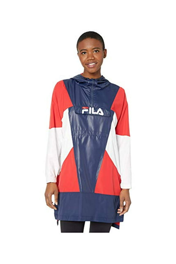 Harlow Anorak Womens Active Shirts & Tees Size L, Color: Peacoat/Chinese Red/White