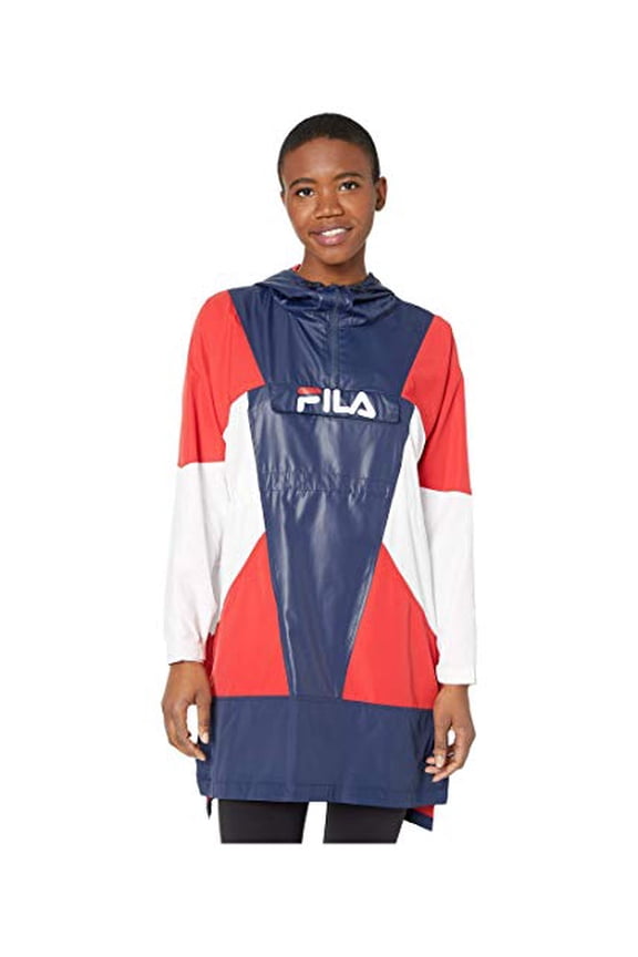 Harlow Anorak Womens Active Shirts & Tees Size M, Color: Peacoat/Chinese Red/White