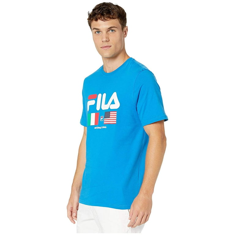 Fila shirt mens blue sales