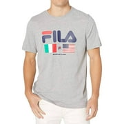 Fila International Men's T-Shirt Grey-Blue-Red lm913786-073