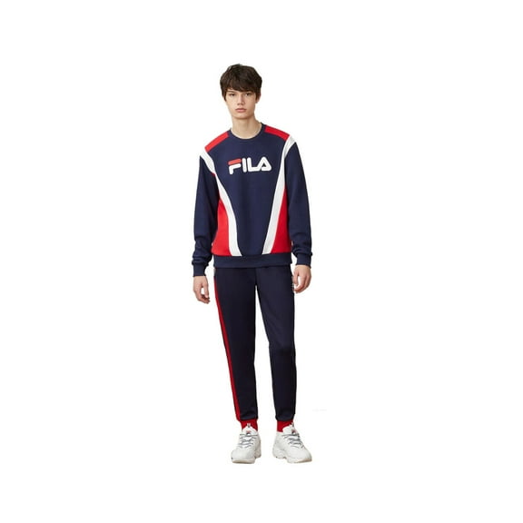 Fila Juda Crew Neck Mens Active Sweaters Size M, Color: Navy/White/Red
