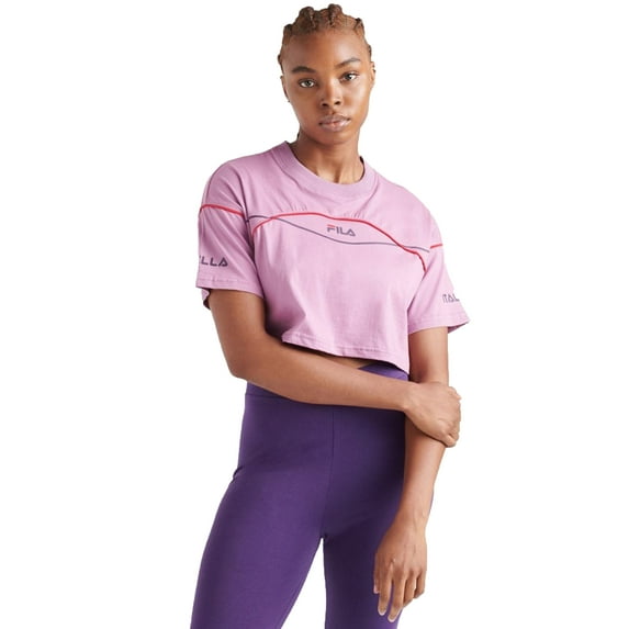 Fila Kana Women's Crop T-Shirt Valrn-Cjwl-Red lw933298-585