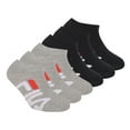 thumbnail image 1 of Fila Kids Socks, 6 Pack - Invisible Sneakers, Logo, Solid Color Black/Grey 23-26, 1 of 3