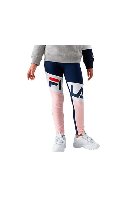 Kirstie Leggings Girls Active Pants Size S, Color: Navy/Pink