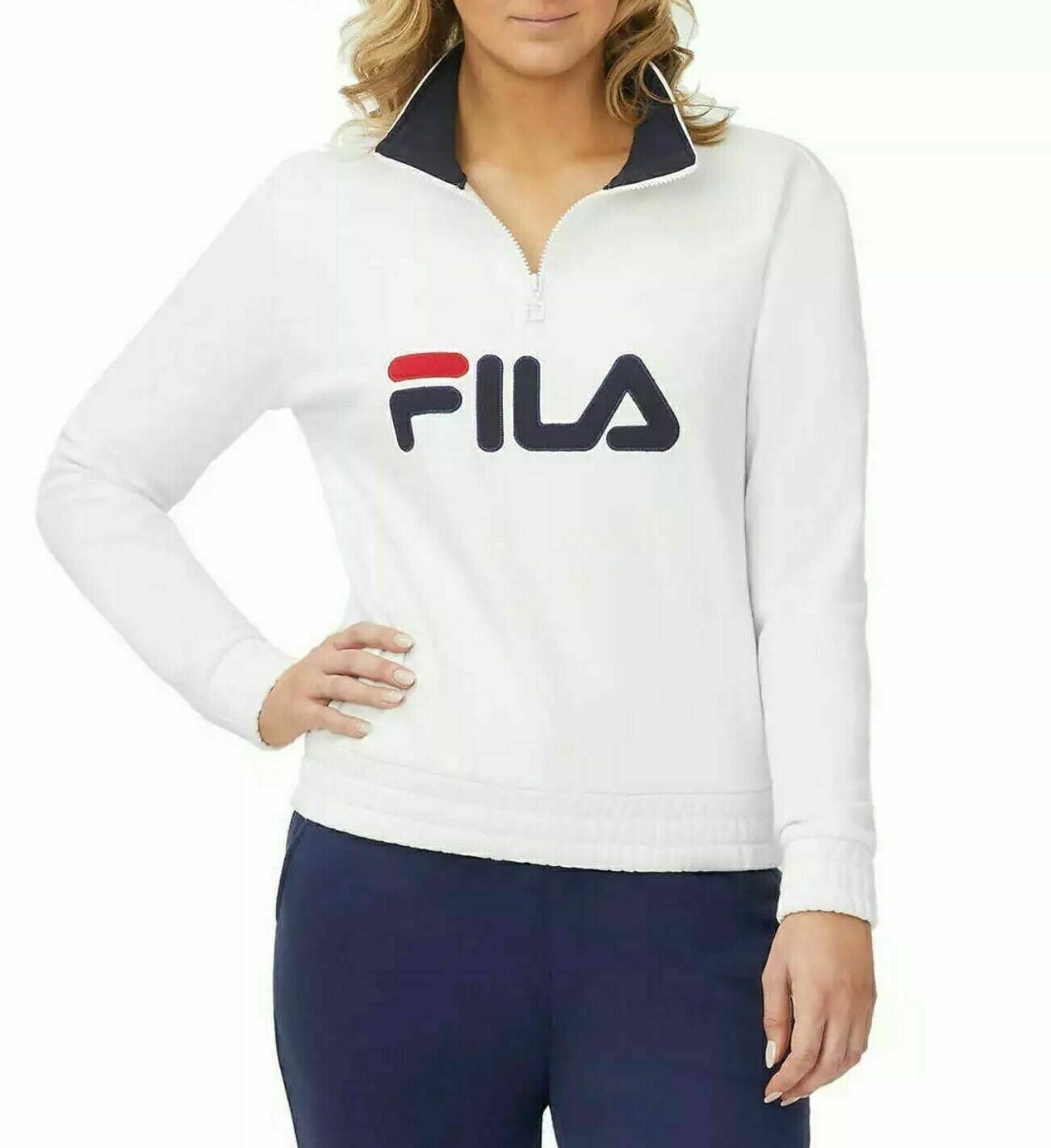 Fila Ladies' 1/4 Zip Fleece Sweatshirt, Medium - NEW - Walmart.com