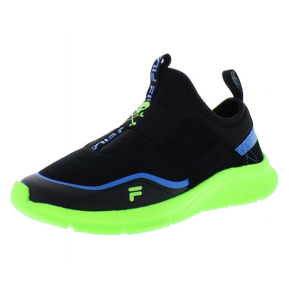 Fila Landbuzzer Graphic Boys Shoes Size 11, Color: Black/Lime/Blue