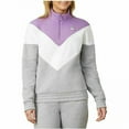 thumbnail image 1 of Fila Logo Women's 1/4 Zip Sweatshirt  PulloverÂ  (Purple/Grey/White, Medium), 1 of 5