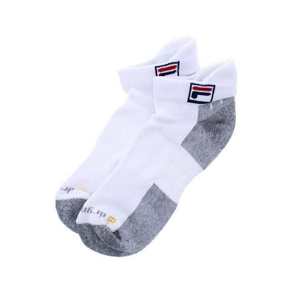 Fila Low Cut Tab Unisex Socks Size XL, Color: White/Grey