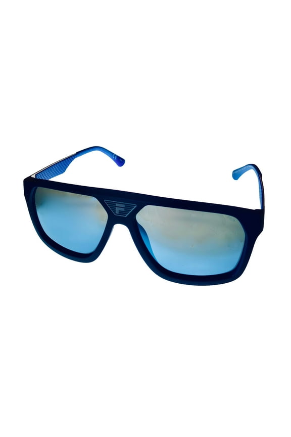 Matte Blue Mens Plastic Aviator Sunglass Polarized Flash Lens SF8496. U43P