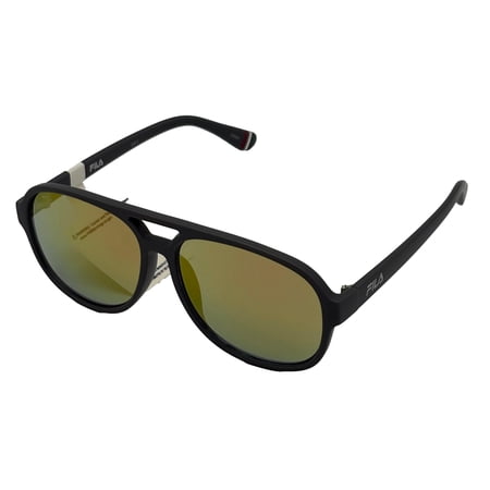 Fila Matte Matte Gray Mens Plastic Aviator Sunglass, Flash Lens SF9339 V65V
